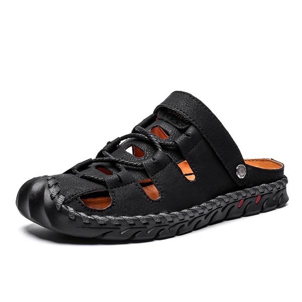 fashion summer men's flip flops leather luxury slipper beach casual sandals for men shoes male comfortable footwear big size 44, Black
fashion summer men's flip flops leather luxury slipper beach casual sandals for men shoes male comfortable footwear big size 44, Black