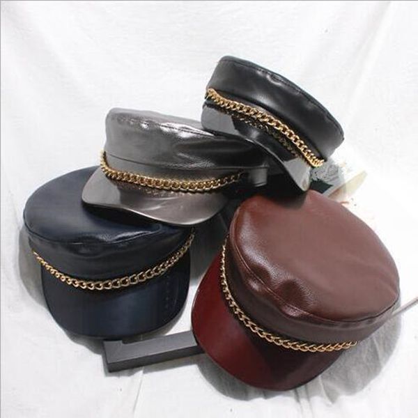 1pcs women faux leather beanie beret cap french flat hat fashion cap bbb0702, Blue;gray
1pcs women faux leather beanie beret cap french flat hat fashion cap bbb0702, Blue;gray