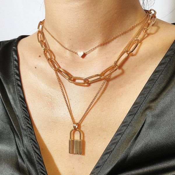diezi vintage multilayer love heart lock choker necklace for women ladies gold silver color statement chain necklace jewelry
diezi vintage multilayer love heart lock choker necklace for women ladies gold silver color statement chain necklace jewelry