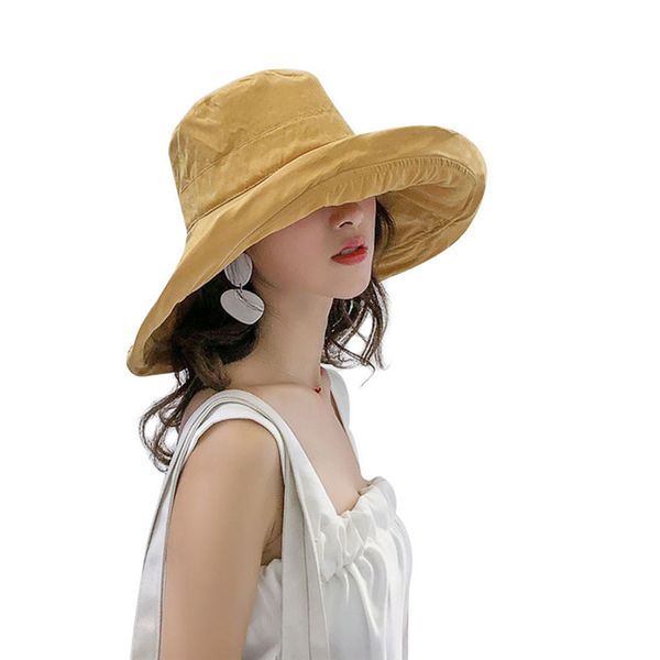 women uv protection sun hats double-sided fisherman hat cotton big bonnet cap women's bucket hat, Blue;gray
women uv protection sun hats double-sided fisherman hat cotton big bonnet cap women's bucket hat, Blue;gray