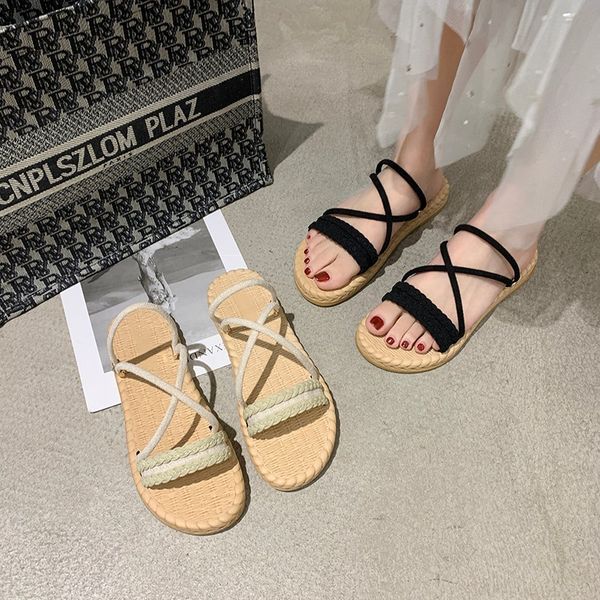wear flat bottom sandals and slippers women 2020 new women's shoes summer fashion word slippers women casual beach shoes linen grass, Black
wear flat bottom sandals and slippers women 2020 new women's shoes summer fashion word slippers women casual beach shoes linen grass, Black