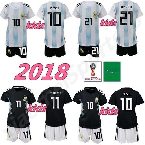 2018 argentina world cup kids kit messi dybala argentina child home away soccer jersey aguero di maria higuain 2018 children football shirts, Black
2018 argentina world cup kids kit messi dybala argentina child home away soccer jersey aguero di maria higuain 2018 children football shirts, Black