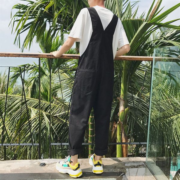 men's straight overalls pants fashion casual bib jumpsuits trousers male high streetwear hip hop harem pant, Black
men's straight overalls pants fashion casual bib jumpsuits trousers male high streetwear hip hop harem pant, Black