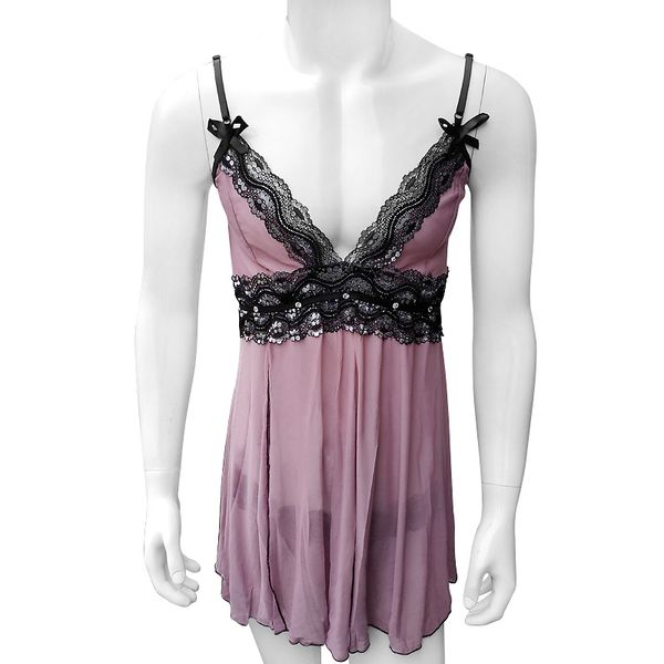 men's sleepwear mens lingerie sheer mesh floral lace see through sissy pouch crossdress panties thong nightwear set dress, Black;brown
men's sleepwear mens lingerie sheer mesh floral lace see through sissy pouch crossdress panties thong nightwear set dress, Black;brown