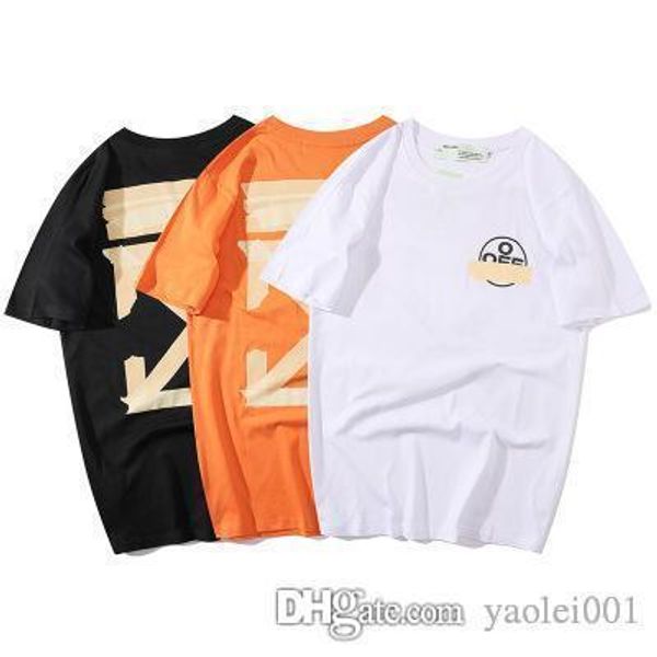 couple fashion t shirts ow 20ss new black bronzing black gold tape arrow print loose version round neck short sleeve, White
couple fashion t shirts ow 20ss new black bronzing black gold tape arrow print loose version round neck short sleeve, White
