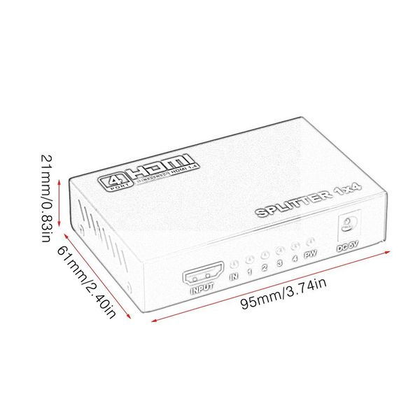 uhd hdmi splitter full hd 1080p video 1x4 split 1 in 4 out 4k hdmi switch switcher amplifier repeater adapter for hdtv
uhd hdmi splitter full hd 1080p video 1x4 split 1 in 4 out 4k hdmi switch switcher amplifier repeater adapter for hdtv