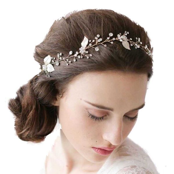 bride wedding headband crystal leaves hair vine bead bridal hair accessories for women
bride wedding headband crystal leaves hair vine bead bridal hair accessories for women
