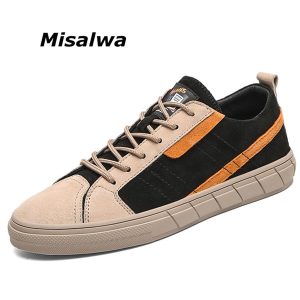 misalwa youthful men casual pig suede leather shoes daily men loafers leisure lace-up male flats student son fashion sneakers, Black
misalwa youthful men casual pig suede leather shoes daily men loafers leisure lace-up male flats student son fashion sneakers, Black