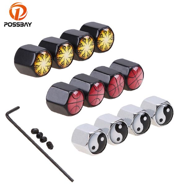 possbay car styling universal car tire valve caps anti theft wheel tyre cap accessories funny logo metal air stem cover
possbay car styling universal car tire valve caps anti theft wheel tyre cap accessories funny logo metal air stem cover