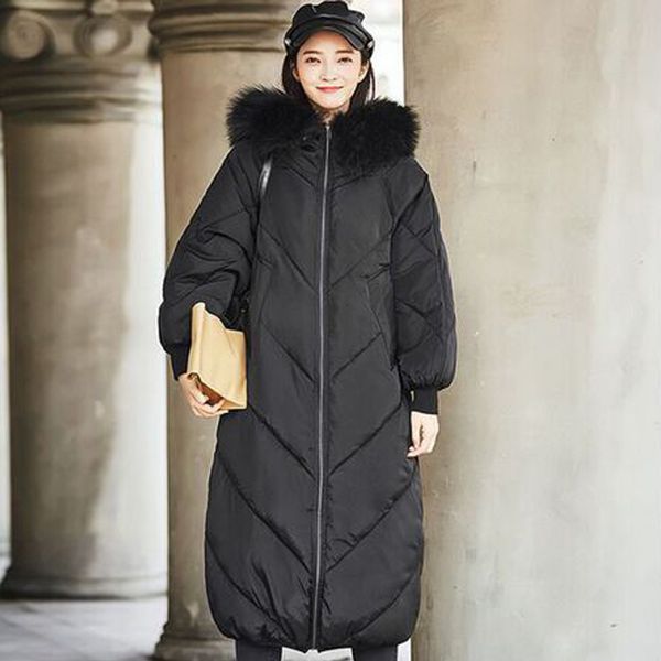 18cm large fur collar winter jacket women new style parka loose down jacket thick warm winter coat women female jacket coat, Black
18cm large fur collar winter jacket women new style parka loose down jacket thick warm winter coat women female jacket coat, Black