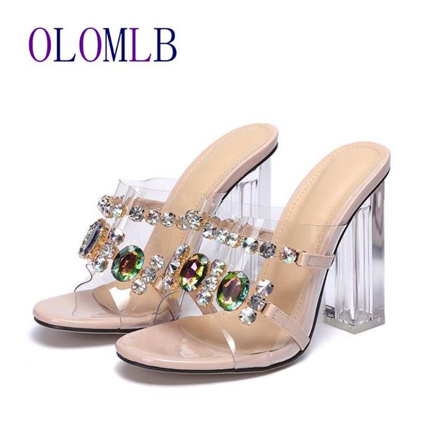 2020summer new high-heeled crystal sandals women fish mouth slippers women rhinestone transparent high-heeled square sandalsc089, Black
2020summer new high-heeled crystal sandals women fish mouth slippers women rhinestone transparent high-heeled square sandalsc089, Black