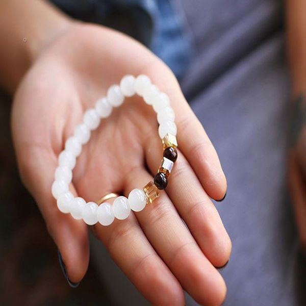 new summer garnet natural white chalcedony bracelets & bangle for women fashion 7mm beads jewelry wholesale jewelry, Black
new summer garnet natural white chalcedony bracelets & bangle for women fashion 7mm beads jewelry wholesale jewelry, Black