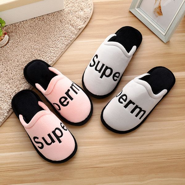 winter couple cotton slippers personalized fashion non slip thick bottom mens and womens indoor warm letter slippers wholesale, Black
winter couple cotton slippers personalized fashion non slip thick bottom mens and womens indoor warm letter slippers wholesale, Black