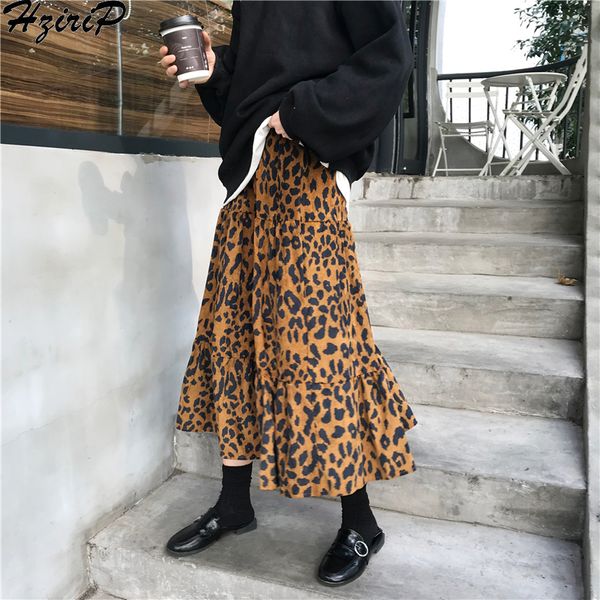 hzirip women elastic high waist long skirt 2019 autumn spring retro wild ladies ruffle fashion leopard a-line female skirts, Black;gray
hzirip women elastic high waist long skirt 2019 autumn spring retro wild ladies ruffle fashion leopard a-line female skirts, Black;gray