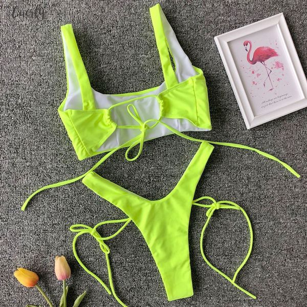 new neon green high leg cut bikini female thong swimsuit 2020 women swimwear two pieces bikini set bather bathing suit, White;black
new neon green high leg cut bikini female thong swimsuit 2020 women swimwear two pieces bikini set bather bathing suit, White;black