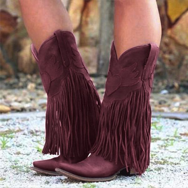 women mid-calf boots low heel bohemia style motorcycle boots fringed cowboy shoes spring autumn women shoe dropshipping 22, Black
women mid-calf boots low heel bohemia style motorcycle boots fringed cowboy shoes spring autumn women shoe dropshipping 22, Black