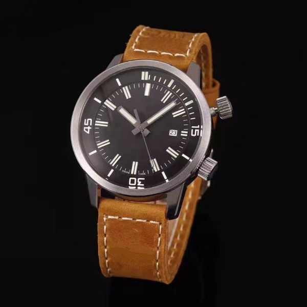 man sport watch mechanical automatic watches leather strap wristwatch black dial 049, Slivery;brown
man sport watch mechanical automatic watches leather strap wristwatch black dial 049, Slivery;brown