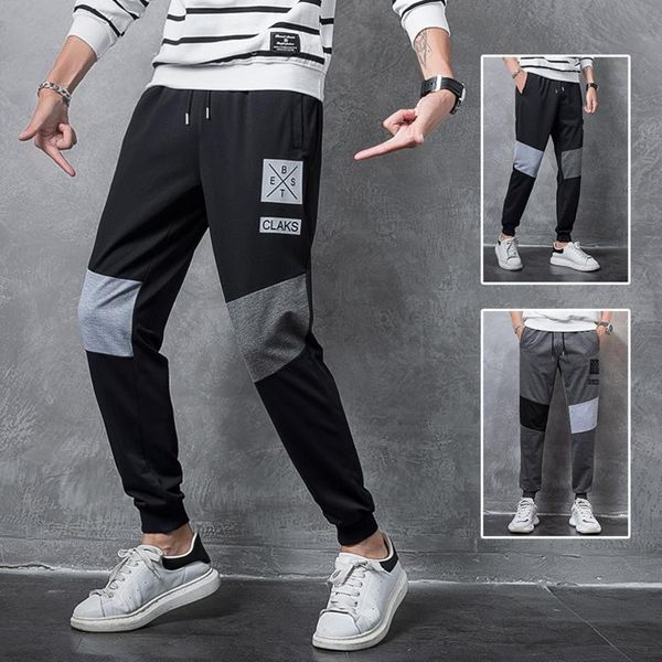 mens designer casual cotton stretch fashion handsome sports pants1brr, Blue