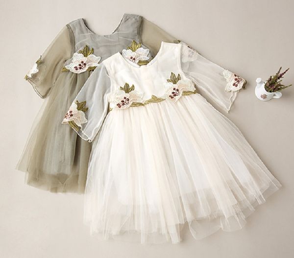 2019 new fashion girl lace tulle flower holiday party dress, kids green summer princess dress 2-10years, White
2019 new fashion girl lace tulle flower holiday party dress, kids green summer princess dress 2-10years, White