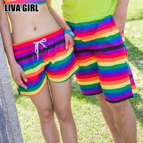 liva girl sweet colorful striped beach shorts cool summer beach clothings quick drying for men women couple plus size 2xl, White;black
liva girl sweet colorful striped beach shorts cool summer beach clothings quick drying for men women couple plus size 2xl, White;black