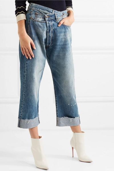 women jeans irregular cross waist new 2020 straight high waist loose wild leg pants denim trousers female clothes, Blue
women jeans irregular cross waist new 2020 straight high waist loose wild leg pants denim trousers female clothes, Blue