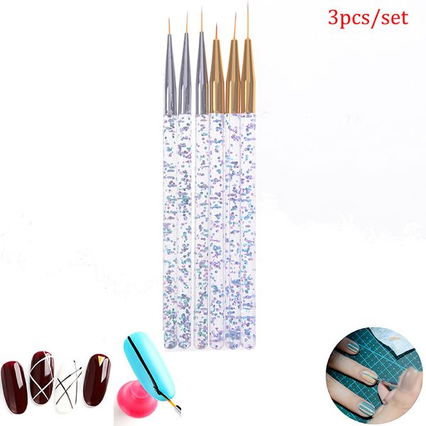 3pcs/set nail art liner brush painting drawing lines grid acrylic pen diy design, Yellow
3pcs/set nail art liner brush painting drawing lines grid acrylic pen diy design, Yellow
