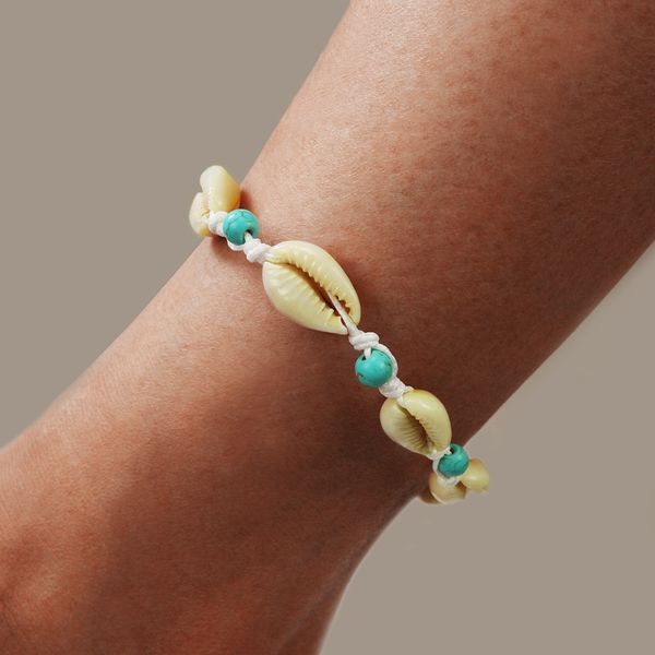 bohemian natural shell handmade woven anklet fashion popular turquoise sweet anklet women women's footwear, Red;blue
bohemian natural shell handmade woven anklet fashion popular turquoise sweet anklet women women's footwear, Red;blue