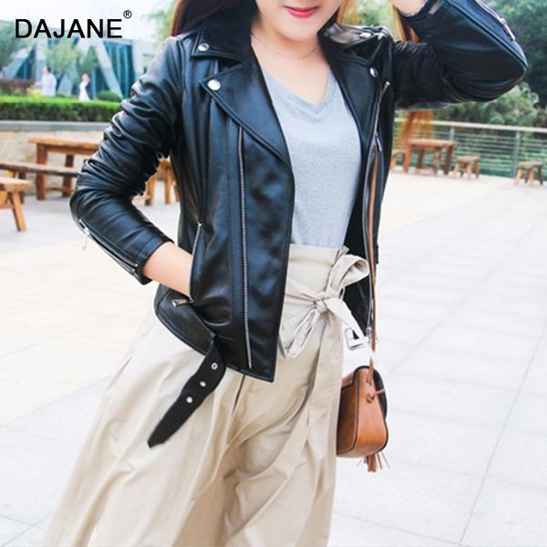 dajane real sheep leather coat girl short motorcycle jacket coat large size women's thin belt warm clothes, Black
dajane real sheep leather coat girl short motorcycle jacket coat large size women's thin belt warm clothes, Black