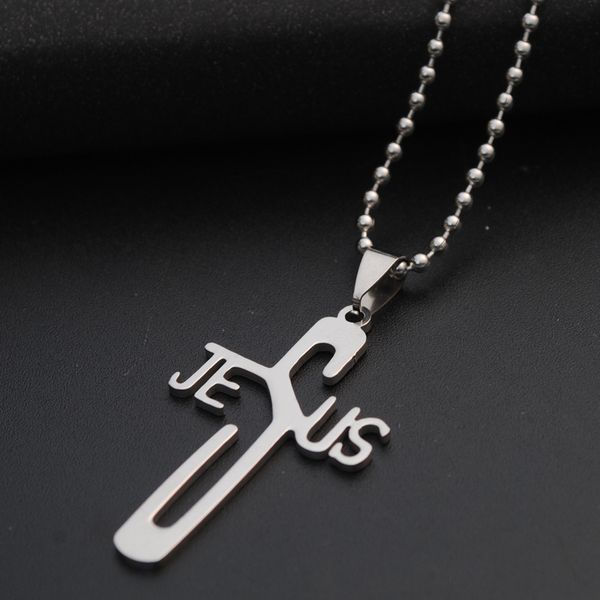 30 stainless steel english initial letter jesus cross pendant necklace personality alphabet christian faith necklace jewelry, Silver
30 stainless steel english initial letter jesus cross pendant necklace personality alphabet christian faith necklace jewelry, Silver