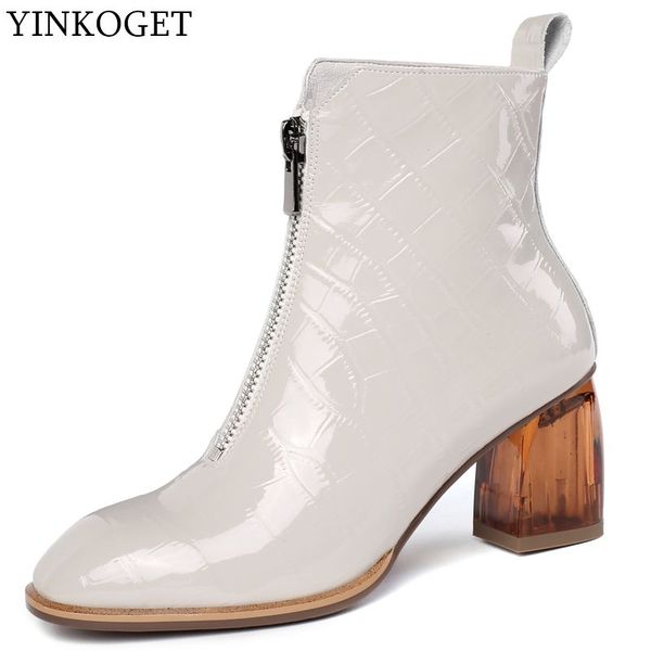allbitefo large size 34-42 genuine leather zip high thick crystal heel women boots fashion ankle boots autumn girls shoes, Black
allbitefo large size 34-42 genuine leather zip high thick crystal heel women boots fashion ankle boots autumn girls shoes, Black