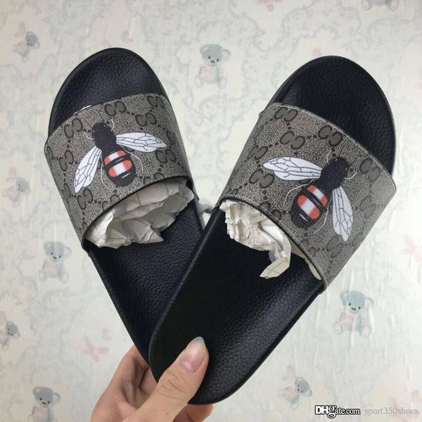 2019 luxury designer mens womens summer sandals beach slide luxury slippers ladies designer shoes print leather flowers bee, Black
2019 luxury designer mens womens summer sandals beach slide luxury slippers ladies designer shoes print leather flowers bee, Black