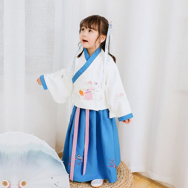 hanfu costume chinese ancient and traditional children clothes chinese style girls folk dance performance costume dql1015, Black;red
hanfu costume chinese ancient and traditional children clothes chinese style girls folk dance performance costume dql1015, Black;red