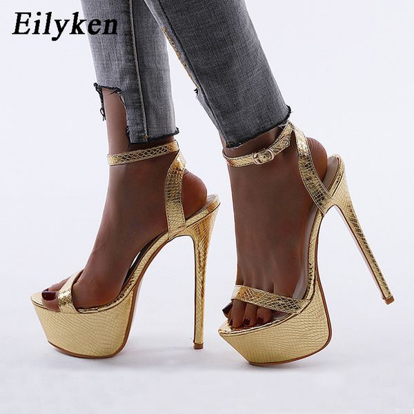 eilyken fashion gold serpentine ankle buckle strap women platform high heels summer new sandals party wedding stiletto shoes, Black
eilyken fashion gold serpentine ankle buckle strap women platform high heels summer new sandals party wedding stiletto shoes, Black