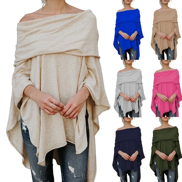casual loose shirt elegant shirt irregular hem women's fashion solid color long-sleeved off-shoulder pullover, White
casual loose shirt elegant shirt irregular hem women's fashion solid color long-sleeved off-shoulder pullover, White