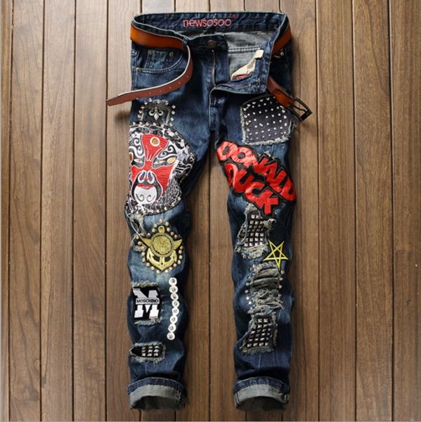 2017 ripped jeans for men blue color jeans men size 29-38 new brand design denim biker mens pants 07950
2017 ripped jeans for men blue color jeans men size 29-38 new brand design denim biker mens pants 07950