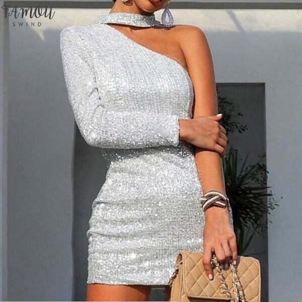 new women nightclub one shoulder long sleeve bag hip backless silver silk summer elegant slim dress, Black;gray
new women nightclub one shoulder long sleeve bag hip backless silver silk summer elegant slim dress, Black;gray