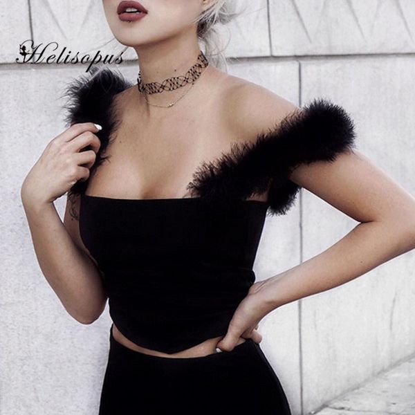 helisopus solid color fur patchwork cropped 2020 backless streetwear bralet camis bustier camisole, White
helisopus solid color fur patchwork cropped 2020 backless streetwear bralet camis bustier camisole, White