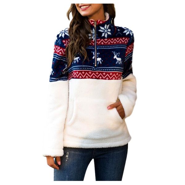 women lady's christmas fleece long sleeve printed pullover pocket blouse sweatshirt hoodies women long sleeve hoody female, Black
women lady's christmas fleece long sleeve printed pullover pocket blouse sweatshirt hoodies women long sleeve hoody female, Black