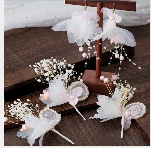 korean-style new air handmade flower white wedding dress mori accessories, Slivery;golden
korean-style new air handmade flower white wedding dress mori accessories, Slivery;golden