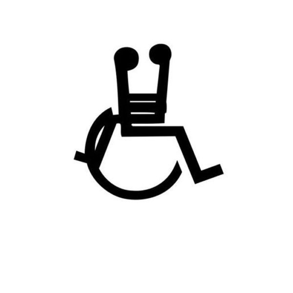 7.5cm*7.8cm wheelchair funny window sticker decor window-styling decal