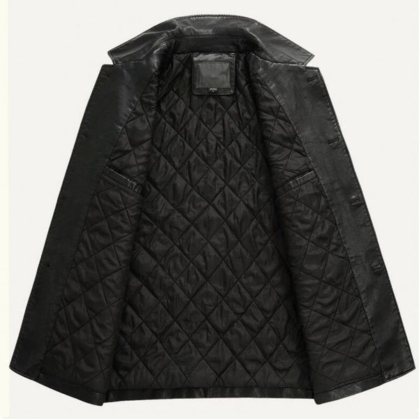 smart casual mens faux leather long jackets single breasted thick padded loose plus size 4xl male pu leather coats windbreaker, Black
smart casual mens faux leather long jackets single breasted thick padded loose plus size 4xl male pu leather coats windbreaker, Black