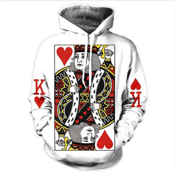 new fashion 3d hd print king of hearts men women pullover hoodies street wear casual hip hop pockets sweatshirt clothing zg0155, Black
new fashion 3d hd print king of hearts men women pullover hoodies street wear casual hip hop pockets sweatshirt clothing zg0155, Black