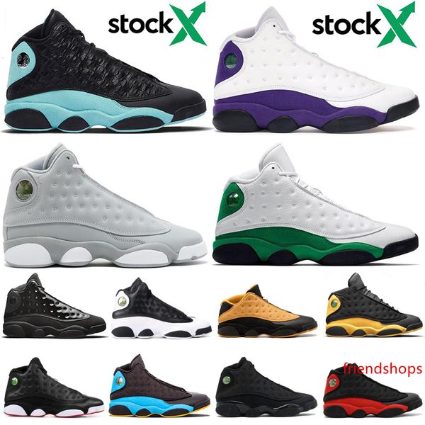 сток x 13 13s человек баскетбольная обувь остров зеленый корт фиолетовый колпачок и платье мужские спортивные кроссовки кроссовки дышащая об