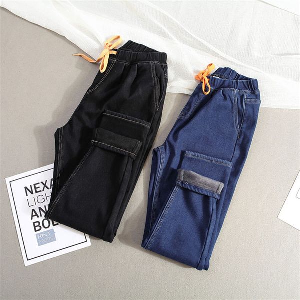 plus size 5xl winter plus velvet warm jeans woman drawstring high waist jeans denim long pants vintage women harem c3977, Blue
plus size 5xl winter plus velvet warm jeans woman drawstring high waist jeans denim long pants vintage women harem c3977, Blue