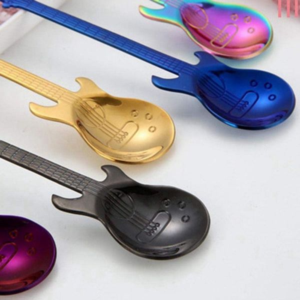 6 pcs coffee teaspoons guitar spoon,stainless steel colorful dessert spoon musical demitasse spoon cute kitchen utensil for tea coffee scoop
6 pcs coffee teaspoons guitar spoon,stainless steel colorful dessert spoon musical demitasse spoon cute kitchen utensil for tea coffee scoop