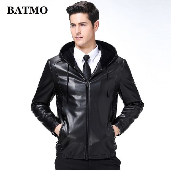 batmo 2020 new arrival spring faux leather jackets men,men's leather casual hooded jackets,9033, Black
batmo 2020 new arrival spring faux leather jackets men,men's leather casual hooded jackets,9033, Black