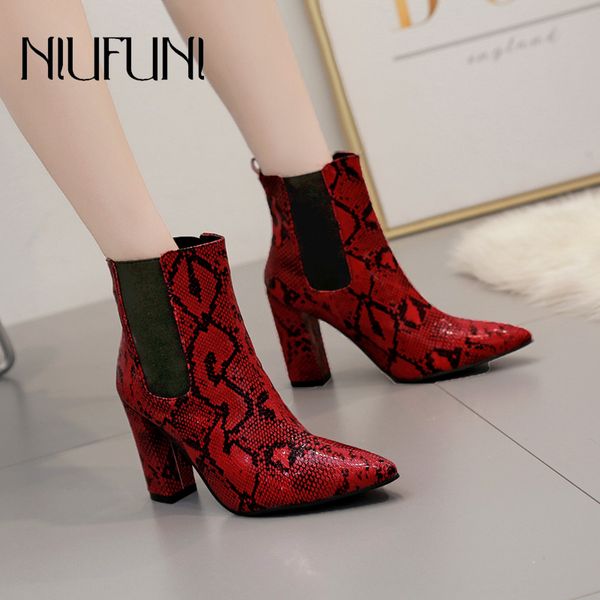 snake print niufuni pointed toe sleeve women's ankle boots high heels motorcycle boots women's shoes bottes femme size 40, Black
snake print niufuni pointed toe sleeve women's ankle boots high heels motorcycle boots women's shoes bottes femme size 40, Black
