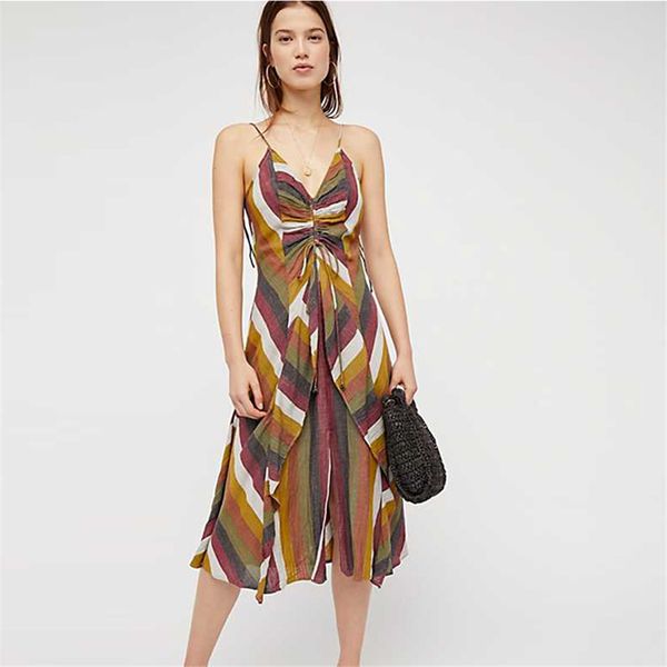 Summer Women Dress Vintage Sexy Bohemian Floral Beach Polyester Dress Sundress Pocket Red White Dress Striped Female Brand
Summer Women Dress Vintage Sexy Bohemian Floral Beach Polyester Dress Sundress Pocket Red White Dress Striped Female Brand