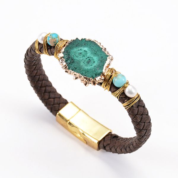 fashion bracelets natural quartz leather bracelet pearl wrapped magnet buckle handmade, Golden;silver
fashion bracelets natural quartz leather bracelet pearl wrapped magnet buckle handmade, Golden;silver
