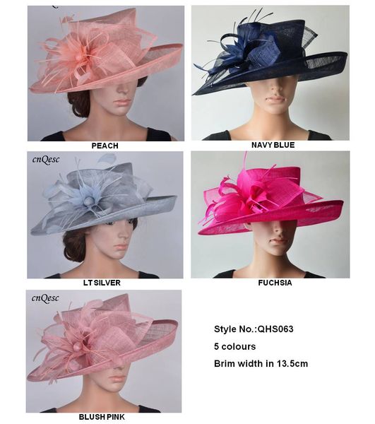 

Шляпы с широкими полями Sinamay Hats Церковные шапки Derby Hat для гонок, свадеб, кентукки дерби, 4 цвета, слоновая кость, королевский, темно-синий. БЕСПЛАТНАЯ ДОСТАВКА EMS